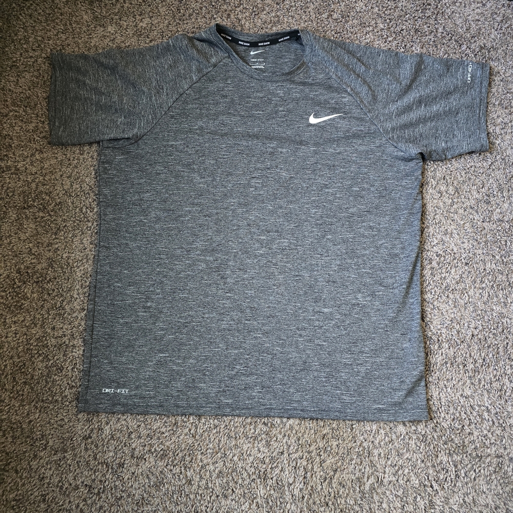 Nike Men's Charcoal Gray Dri-FIT Short Sleeve Tee